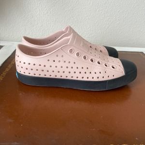 Native Jefferson Pink and Black Slip On Sneaker